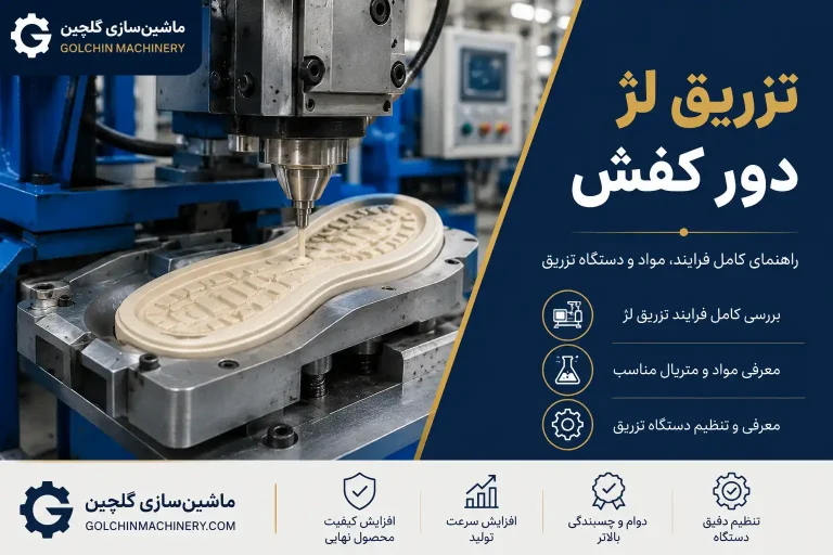 تزریق لژ دور کفش چیست؟ راهنمای کامل فرآیند، مواد و دستگاه تزریق